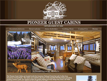 Tablet Screenshot of pioneerguestcabins.com